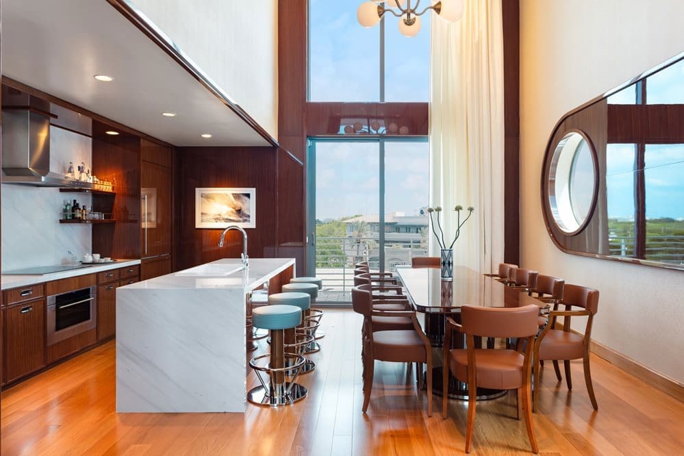 presidential suite dining room with with chairs and table