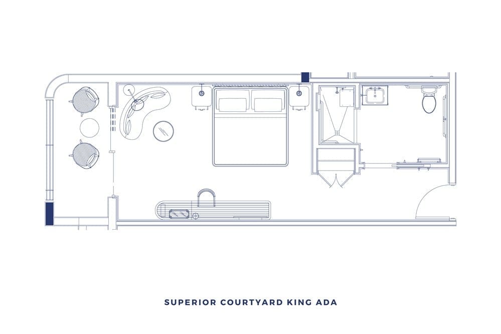 SUPERIOR COURTYARD KING ADA FLOOR PLAN