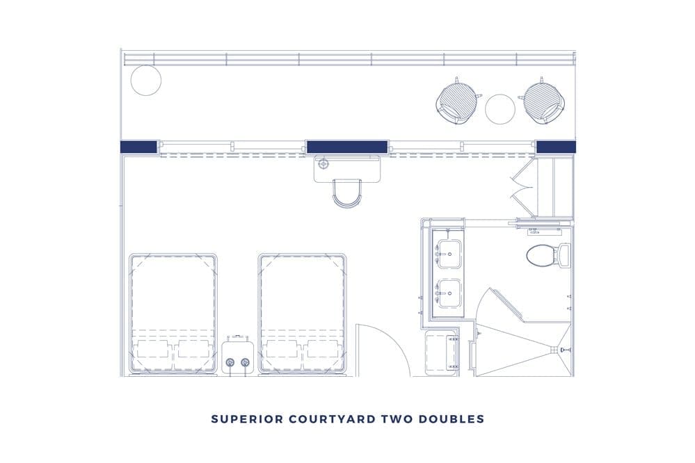 SUPERIOR COURTYARD two doubles floor plan