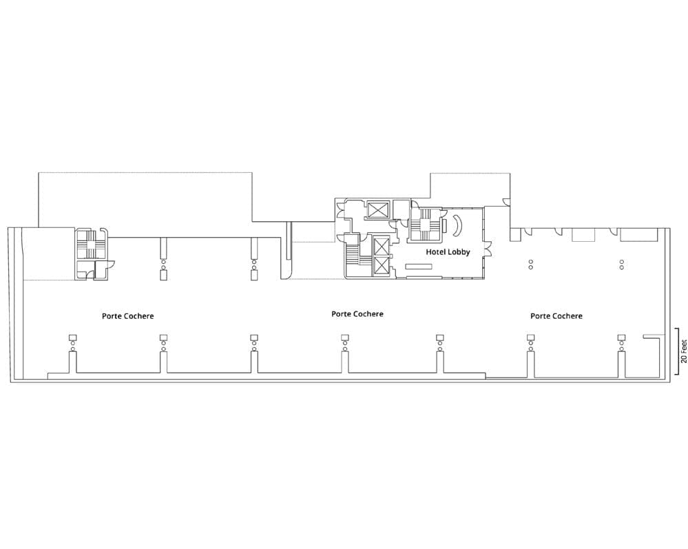 porte cochere floor plan