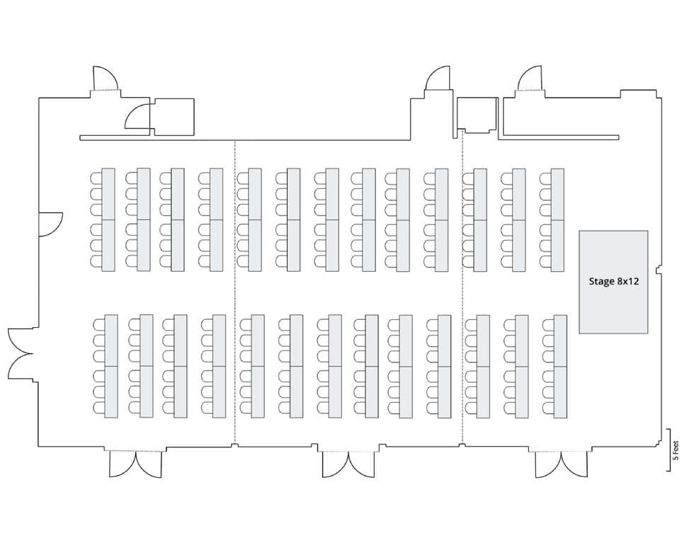 starlight ballroom floor plan for large weddings