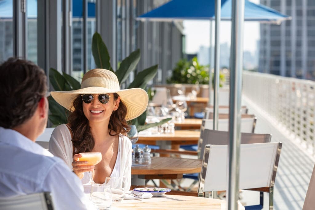 bellini terrace dinning area with customers